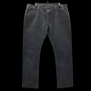 JNCO 85 Men'sY2K Crown Brand Jeans Zip Pocket Straight Leg Gray Black 36 x 30
